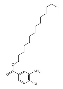 3-氨基-4-氯苯甲酸十四烷酯结构式