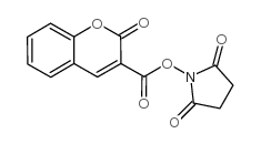 香豆素-3-羧酸琥珀酰亚胺酯结构式