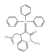 Benzenepropanoic acid, b-(nitromethyl)-a-(triphenylphosphoranylidene)-,methyl ester结构式