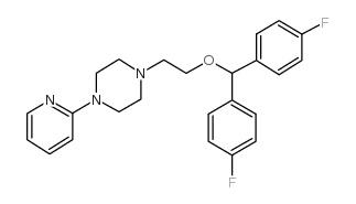 1-[2-[双(4-氟苯基)甲氧基]乙基]-4-(吡啶)-哌嗪结构式