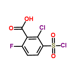 2-Chloro-3-(chlorosulfonyl)-6-fluorobenzoic acid Structure