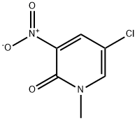 5-氯-1-甲基-3-硝基-2(1H)-吡啶酮结构式