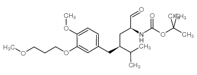 tert-Butyl ((2S,4S)-4-(4-methoxy-3-(3-methoxypropoxy)benzyl)-5-methyl-1-oxohexan-2-yl)carbamate Structure