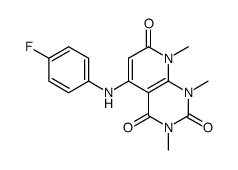 5-[(4-Fluorophenyl)amino]-1,3,8-trimethylpyrido[2,3-d]pyrimidine- 2,4,7(1H,3H,8H)-trione结构式