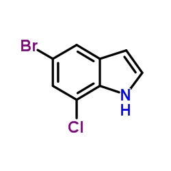 5-溴-7-氯吲哚结构式
