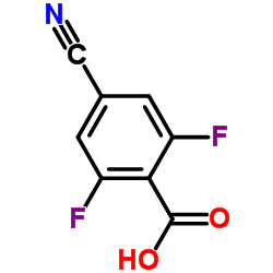 4-氰基-2,6-二氟苯甲酸结构式