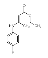3-(4-氟苯氨基)丁烯酸乙酯结构式