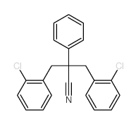 3-(2-chlorophenyl)-2-[(2-chlorophenyl)methyl]-2-phenyl-propanenitrile结构式
