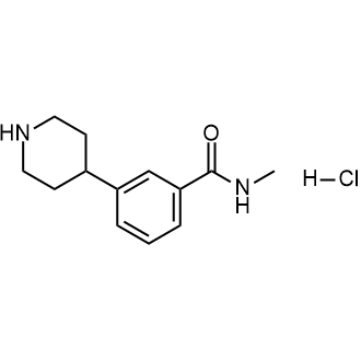 N-甲基-3-(哌啶-4-基)苯甲酰胺盐酸盐结构式