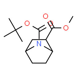 endo-7-Boc-7-azabicyclo[2.2.1]heptan-2-yl carboxylic acid methyl ester racemate结构式
