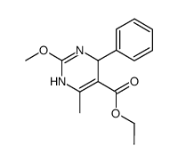 ethyl 6-methyl-2-methoxy-4-(phenyl)-1,4-dihydropyrimidine-5-carboxylate结构式