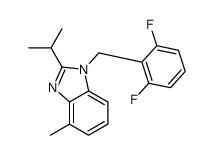 1-((2,6-Difluorophenyl)methyl)-4-methyl-2-(methylethyl)benzimidazole Structure