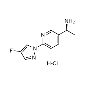 (S)-1-(6-(4-氟-1H-吡唑-1-基)吡啶-3-基)乙-1-胺盐酸盐结构式