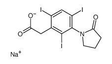 3-(2-Oxo-1-pyrrolidinyl)-2,4,6-triiodophenylacetic acid sodium salt结构式