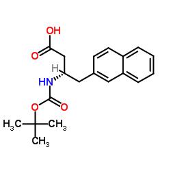 BOC-(S)-3-氨基-4-(2-萘基)-丁酸结构式