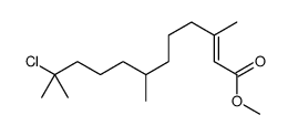 methyl 11-chloro-3,7,11-trimethyldodec-2-enoate结构式