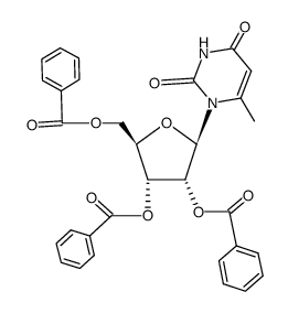 2',3',5'-tri-O-benzoyl-6-methyluridine Structure