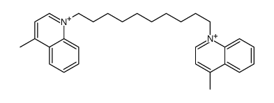 4-methyl-1-[10-(4-methylquinolin-1-ium-1-yl)decyl]quinolin-1-ium结构式