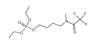 O,O-diethyl-O-[4-[N-methyl-N-(2,2,2-trifluoroacetyl)amino]butyl]phosphate结构式