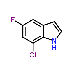 7-氯-5-氟-1H-吲哚结构式