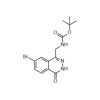 tert-Butyl ((7-bromo-4-oxo-3,4-dihydrophthalazin-1-yl)methyl)carbamate Structure