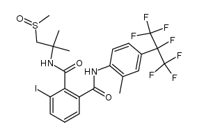 N2-[1,1-dimethyl-2-(methylsulfinyl)ethyl]-3-iodo-N1-{2-methyl-4-[1,2,2,2-tetrafluoro-1-(trifluoromethyl)-ethyl]phenyl}-1,2-benzenedicarboxamide Structure