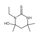 1-ethyl-6-hydroxy-4,4,6-trimethyl-tetrahydro-pyrimidine-2-thione结构式