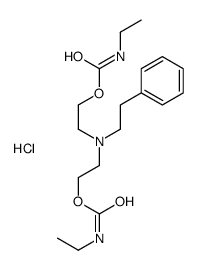 bis[2-(ethylcarbamoyloxy)ethyl]-(2-phenylethyl)azanium,chloride Structure