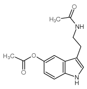 N-乙酰基-5-乙酸色胺结构式