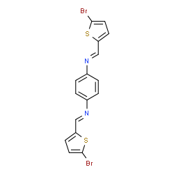 N,N'-bis[(5-bromo-2-thienyl)methylene]-1,4-benzenediamine Structure