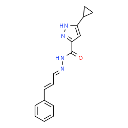 3-cyclopropyl-N-((1E,2E)-3-phenylallylidene)-1H-pyrazole-5-carbohydrazide Structure