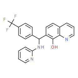 7-{[(吡啶-2-基)氨基][4-(三氟甲基)苯基]甲基}喹啉-8-醇结构式