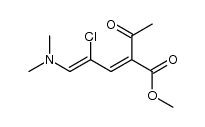 (4Z)-methyl 2-acetyl-4-chloro-5-(dimethylamino)penta-2,4-dienoate结构式