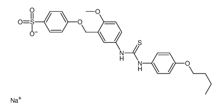 sodium,4-[[5-[(4-butoxyphenyl)carbamothioylamino]-2-methoxyphenyl]methoxy]benzenesulfonate Structure