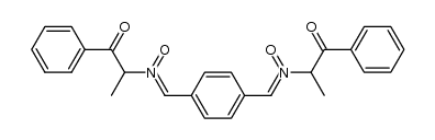 1,1'-diphenyl-2,2'-(N,N'-dioxy-N,N'-p-phenylenebismethylene-diamino)-bis-propan-1-one Structure