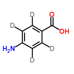 对氨基苯甲酸-D4氘代结构式