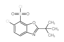 2-叔丁基-6-氯苯并噁唑-7-磺酰氯结构式