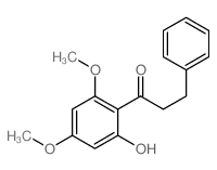 1-(2-羟基-4,6-二甲氧基苯基)-3-苯基丙酮结构式