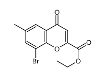 ethyl 8-bromo-6-methyl-4-oxo-chromene-2-carboxylate Structure