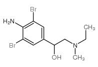 1-(4-amino-3,5-dibromo-phenyl)-2-(ethyl-methyl-amino)ethanol结构式