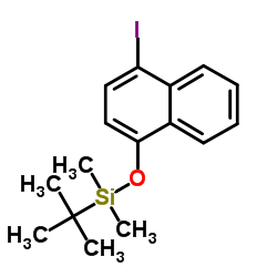 [(4-Iodo-1-naphthyl)oxy](dimethyl)(2-methyl-2-propanyl)silane Structure