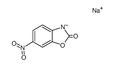 6-nitro-3H-benzooxazol-2-one, sodium salt结构式