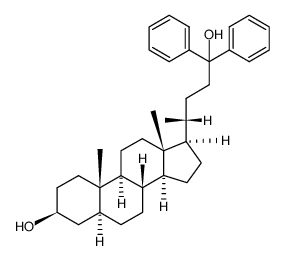 24,24-diphenyl-5α-cholanediol-(3β,24)结构式