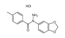 4-methyl-benzoic acid N-benzo[1,3]dioxol-5-yl-hydrazide, hydrochloride结构式