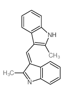 2-methyl-3-[(2-methyl-1H-indol-3-yl)methylidene]indole结构式