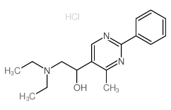 2-diethylamino-1-(4-methyl-2-phenyl-pyrimidin-5-yl)ethanol结构式