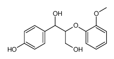 1-(4-羟基苯基)-2-(2-甲氧基苯氧基)丙烷-1,3-二醇结构式