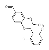 4-(2,6-二氯苄氧基)-3-乙氧基苯甲醛结构式