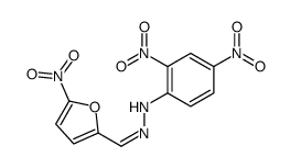 2,4-dinitro-N-[(5-nitrofuran-2-yl)methylideneamino]aniline结构式
