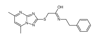 2-[(5,7-dimethyl-[1,2,4]triazolo[1,5-a]pyrimidin-2-yl)sulfanyl]-N-(2-phenylethyl)acetamide Structure